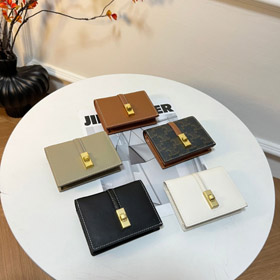 Celine vintage-style printed multi-card document holder with buckle closure-5787  